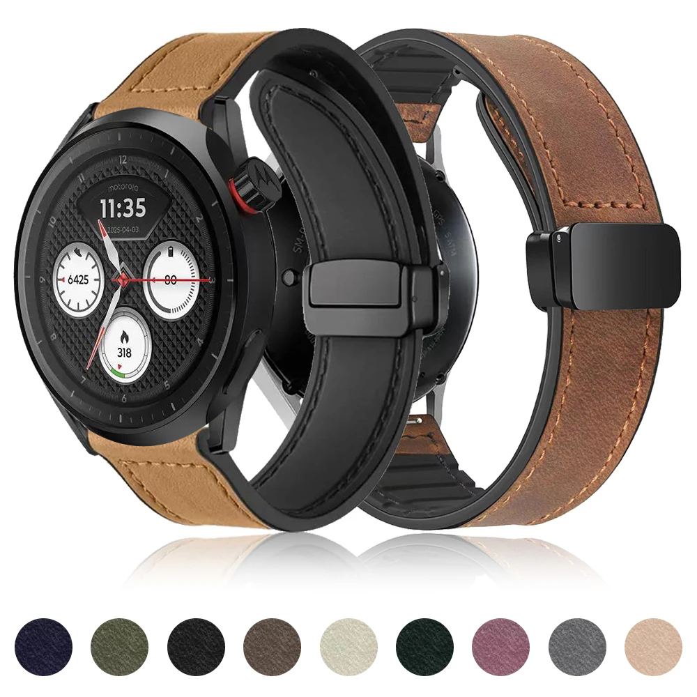 Soft Leather Strap for Motorol - Motorola Smartwatch Accessories ulasan dan harga