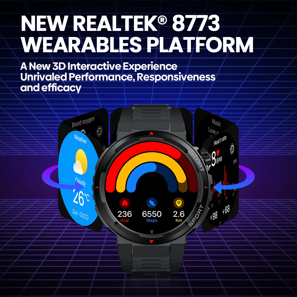 New Zeblaze Ares 3 Plus 1.43'' - Smartwatch Faces ulasan dan harga