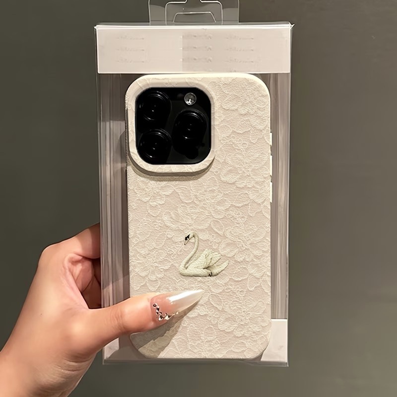 Lace Swan Pattern Lychee Textu - Apple Iphone 16 ulasan dan harga