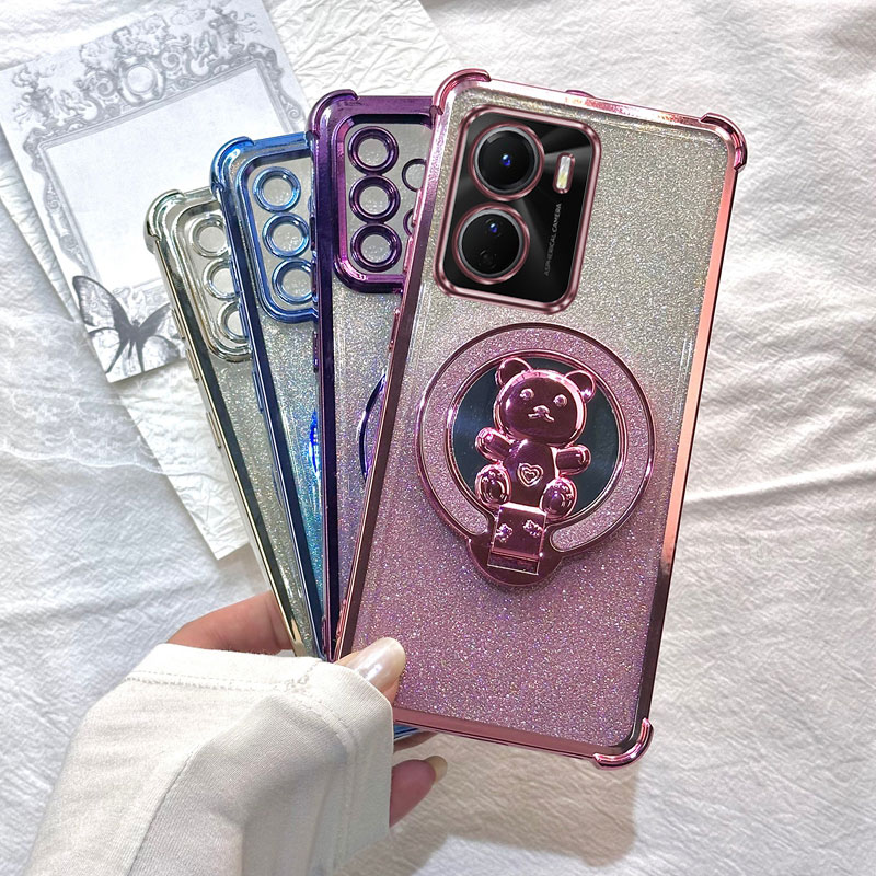 Heart Bear Glitter Phone Holde - Vivo Y28 ulasan dan harga